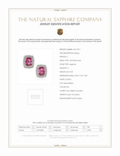 5.50 Ct.Tw.Total Carat Weight Sapphire Natural Diamond Pave Earrings, 18K White Gold Scan Report