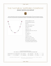 1.50 Ct. Pink Sapphire and White Sapphire Accent Stones Necklace, 18K White Gold Scan Report