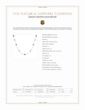 1.50 Ct. Blue Sapphire and White Sapphire Accent Stones Necklace, 18K White Gold Scan Report