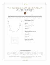 4.65 Ct. Pink Sapphire Accent Stones Necklace, 18K White Gold Scan Report