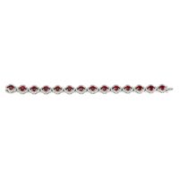 8.25 Ct.Tw. Ruby Natural Diamond Antique Style Bracelet, 14K White Gold Image