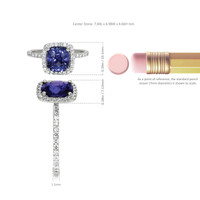 2.08 Ct. Color Change Sapphire and Natural Diamond Pave Ring, Platinum 950 Image