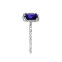 2.08 Ct. Color Change Sapphire and Natural Diamond Pave Ring, Platinum 950 Image