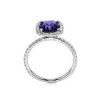 2.08 Ct. Color Change Sapphire and Natural Diamond Pave Ring, Platinum 950 Image