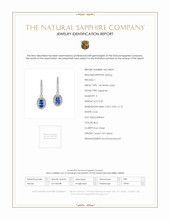 0.55 Ct.Tw.Total Carat Weight Sapphire Natural Diamond Pave Earrings, 14K White Gold Scan Report