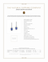 0.55 Ct.Tw. Blue Sapphire and Natural Diamond Pave Earrings, 14K White Gold Scan Report