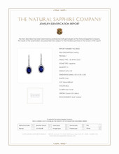 1.00 Ct.Tw.Total Carat Weight Sapphire Natural Diamond Pave Earrings, 14K White Gold Scan Report