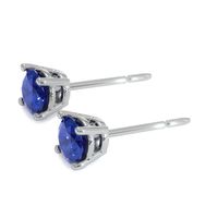 1.00 Ct.Tw.Total Carat Weight Blue Sapphire Studs Earrings, 14K White Gold Image