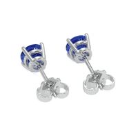 1.25 Ct.Tw.Total Carat Weight Sapphire Studs Earrings, 14K White Gold Image