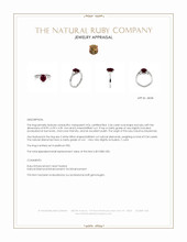 2.34 Ct. Ruby and Natural Diamond Three Stone Ring, Platinum 950 Appraisal