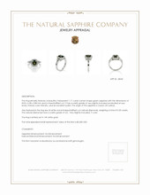 1.71 Ct. Green Sapphire and Natural Diamond Antique Style Ring, 14K White Gold Appraisal