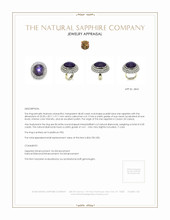 48.40 Ct. Sapphire Natural Diamond Antique Style Ring, Platinum 950 Appraisal