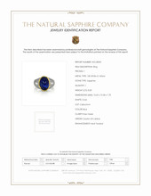 8.00 Ct. Sapphire Natural Diamond Men's Ring, 18K White & Yellow Scan Report