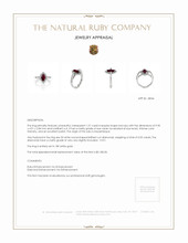 1.01 Ct. Ruby and Diamond Pave Ring, 18K White Gold Appraisal