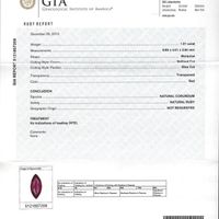 1.01 Ct. Ruby and Diamond Pave Ring, 18K White Gold Scan Report