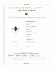 1.01 Ct. Ruby and Diamond Pave Ring, 18K White Gold Scan Report