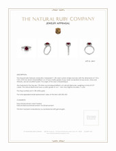 1.28 Ct. Ruby Natural Diamond Pave Ring, 18K White Gold Appraisal