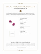 0.80 Ct.Tw. Pink Sapphire Studs Earrings, 14K White Gold Scan Report