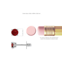 0.65 Ct.Tw. Ruby Studs Earrings, 14K White Gold Image