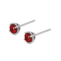 0.65 Ct.Tw. Ruby Studs Earrings, 14K White Gold Image