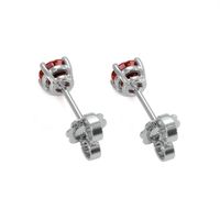 0.65 Ct.Tw. Ruby Studs Earrings, 14K White Gold Image