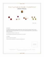 0.65 Ct.Tw. Ruby Studs Earrings, 14K Yellow Gold Appraisal