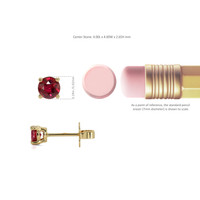 0.65 Ct.Tw. Ruby Studs Earrings, 14K Yellow Gold Image