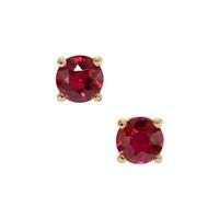 0.65 Ct.Tw. Ruby Studs Earrings, 14K Yellow Gold Video