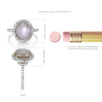 6.76 Ct. White Sapphire Pave Ring, Platinum 950 Image