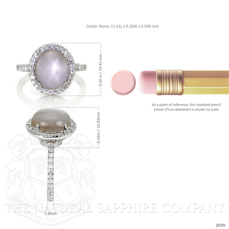 6.76 Ct. White Sapphire Pave Ring, Platinum 950
