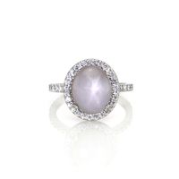 6.76 Ct. White Sapphire Pave Ring, Platinum 950 Video
