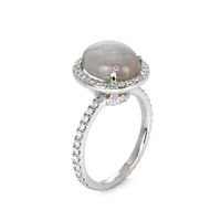 6.76 Ct. White Sapphire Pave Ring, Platinum 950 Image