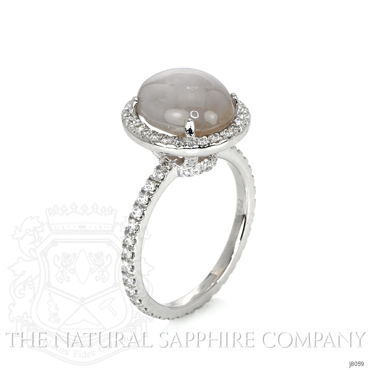 6.76 Ct. White Sapphire Pave Ring, Platinum 950