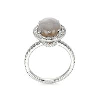 6.76 Ct. White Sapphire Pave Ring, Platinum 950 Image