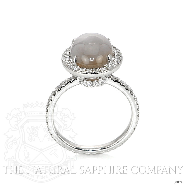 6.76 Ct. White Sapphire Pave Ring, Platinum 950