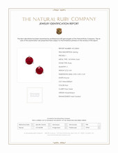 0.65 Ct.Tw. Ruby Studs Earrings, 14K White Gold Scan Report
