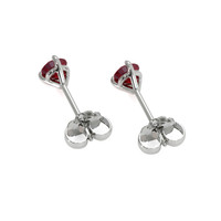 0.65 Ct.Tw. Ruby Studs Earrings, 14K White Gold Image