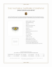 1.11 Ct. Yellow Sapphire and Natural Diamond Antique Style Ring, 14K White Gold Scan Report