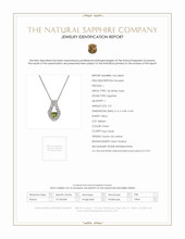 1.01 Ct. Green Sapphire and Natural Diamond Antique Style Pendant, 14K White Gold Scan Report