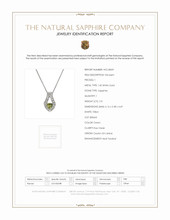1.01 Ct. Sapphire Natural Diamond Antique Style Pendant, 14K White Gold Scan Report