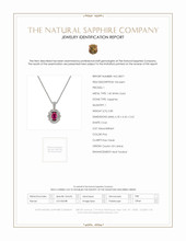 0.80 Ct. Sapphire Natural Diamond Antique Style Pendant, 14K White Gold Scan Report