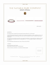 11.85 Ct.Tw. Ruby Natural Diamond Tennis/Line Bracelet, 14K White Gold Appraisal