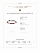 11.85 Ct.Tw. Ruby Natural Diamond Tennis/Line Bracelet, 14K White Gold Scan Report