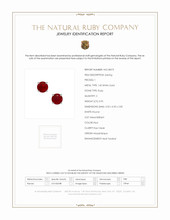 0.95 Ct.Tw. Ruby Studs Earrings, 14K White Gold Scan Report