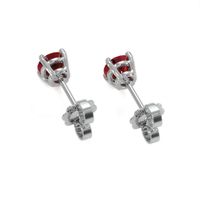 0.95 Ct.Tw. Ruby Studs Earrings, 14K White Gold Image