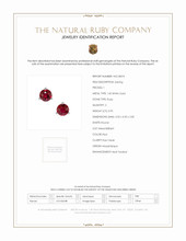 0.95 Ct.Tw. Ruby Studs Earrings, 14K White Gold Scan Report