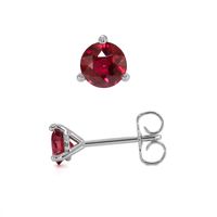 0.95 Ct.Tw. Ruby Studs Earrings, 14K White Gold Image