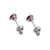 0.95 Ct.Tw. Ruby Studs Earrings, 14K White Gold Image