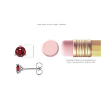 0.95 Ct.Tw. Ruby Studs Earrings, 14K White Gold Image
