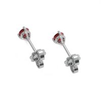 0.40 Ct.Tw. Ruby Studs Earrings, 14K White Gold Image